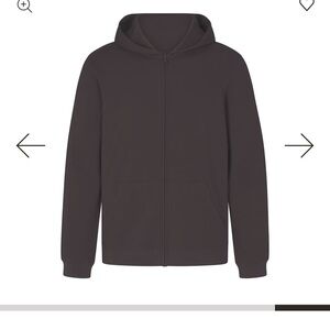 SKIMS JERSEY LOUNGE MENS ZIP UP HOODIE GRAY NWT LOUNGEWEAR
